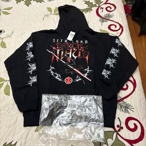 Star Wars Darth Maul Metal Hoodie Sweat Shirt Large